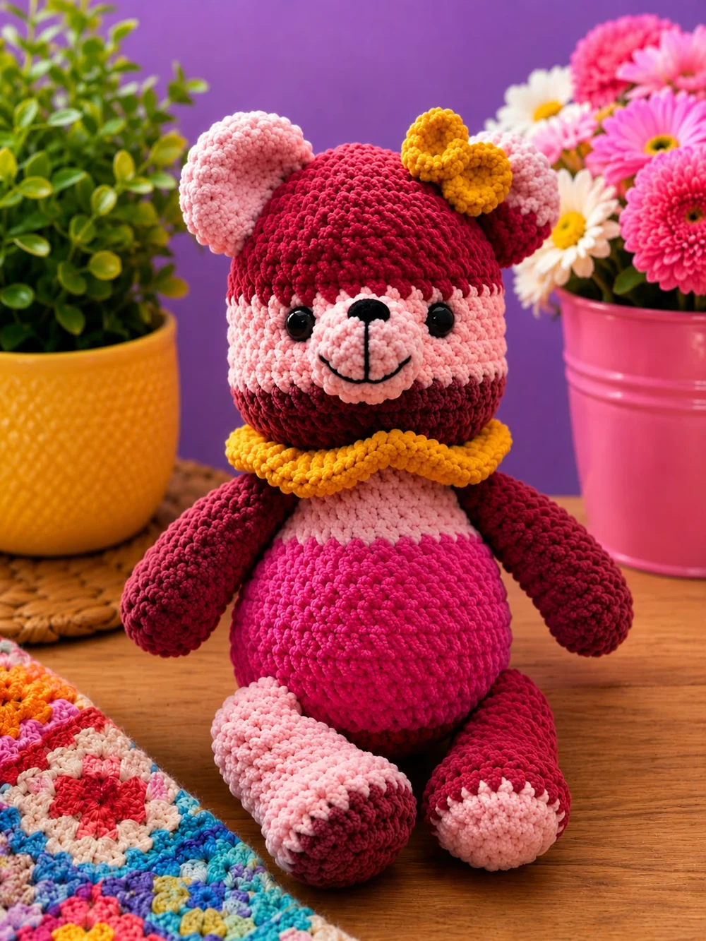 Berry bear — crochet creation
