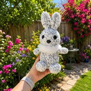 Charming Bunny with a Fur Collar — Etsy listing photo