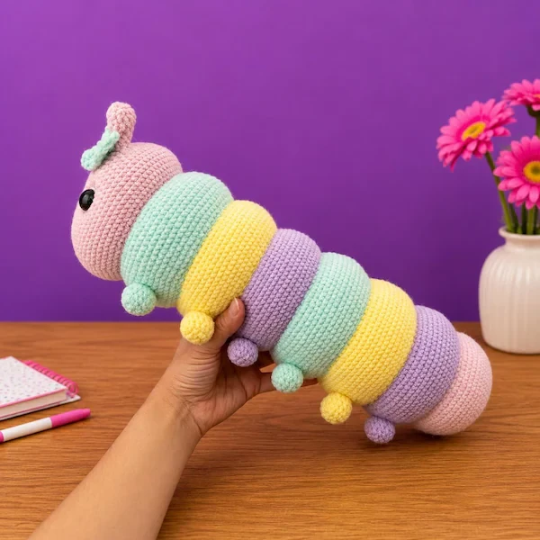 Colorful Caterpillar Plushie — Etsy listing photo