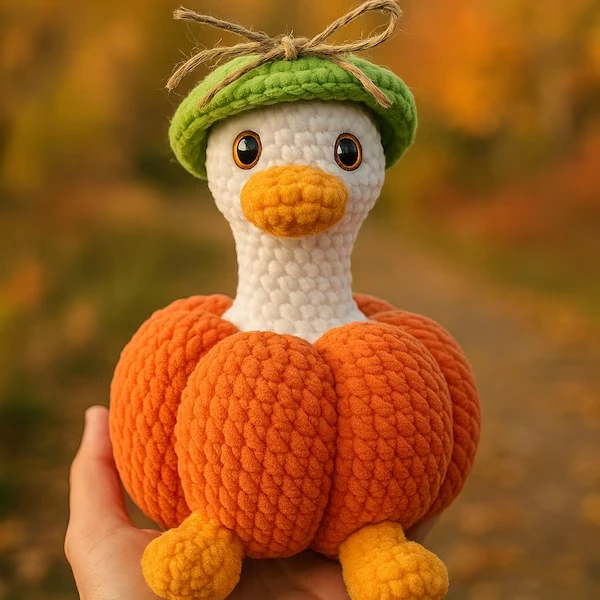 Pumpkin Cozy Goose — Etsy listing photo